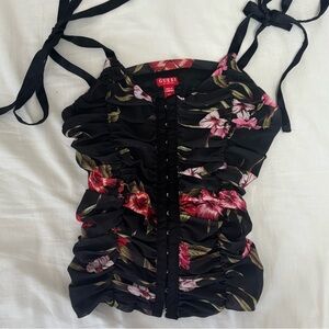 Guess Y2K Corset Tie Strap Top
